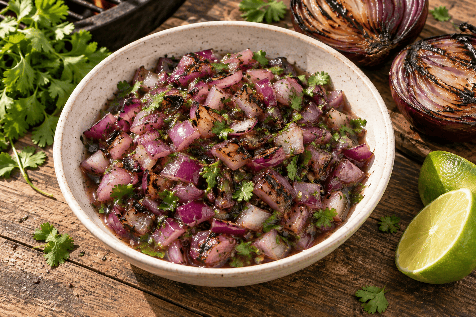 Charred Red Onion Salsa