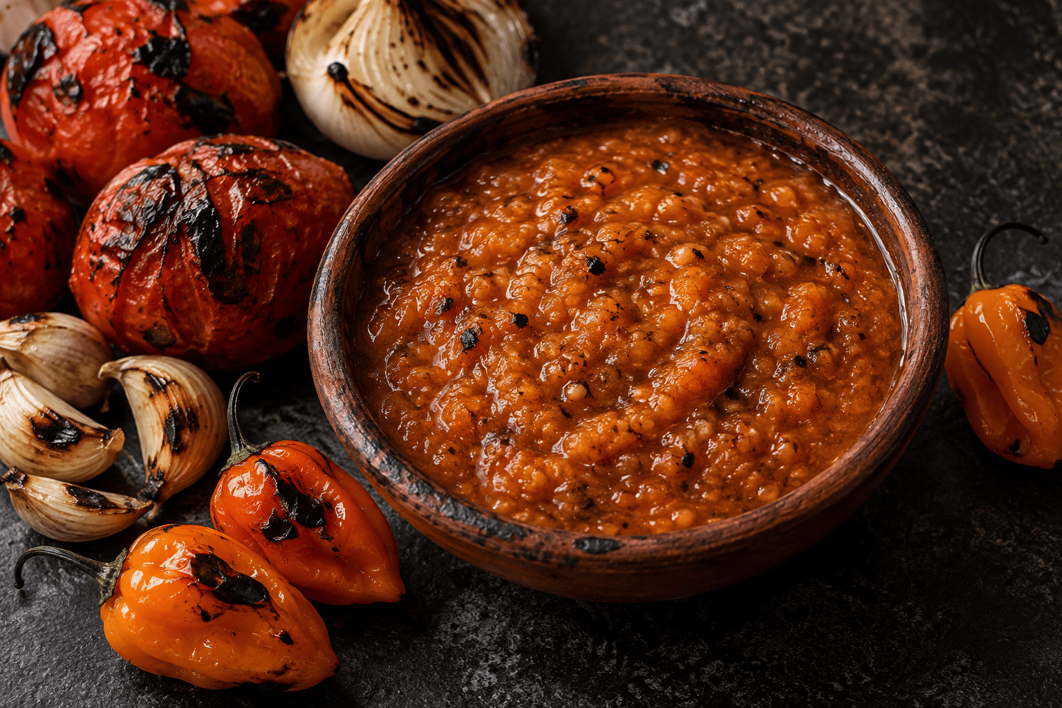 Roasted Tomato and Habanero Salsa